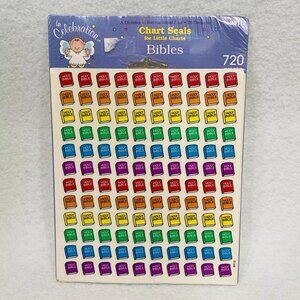 Chart Seals for Little Charts Bibles NOS Vintage 720 Stickers Colorful